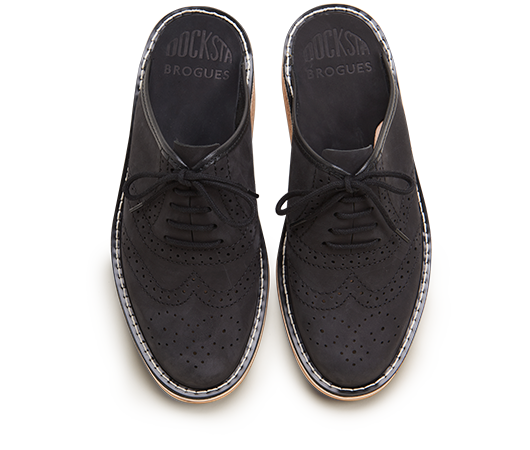 Brogues Svart Nubuck | Docksta Sko