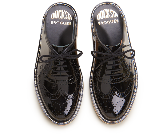 Brogues Svart lack | Docksta Sko